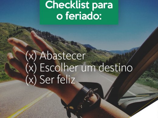 Feriado Chegando! Check list